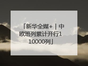 新华全媒+｜中欧班列累计开行110000列