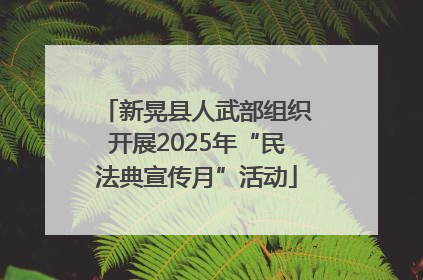 新晃县人武部组织开展2025年“民法典宣传月”活动