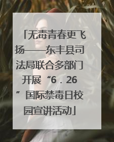 无毒青春更飞扬——东丰县司法局联合多部门开展“6．26”国际禁毒日校园宣讲活动