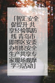 智汇安全促提升 共享经验筑防线 青岛市即墨区安委办组织安全生产共享专家现场观摩学习活动