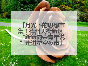 月光下的思想市集！德州天衢新区“新新向荣青年说”走进星空夜市