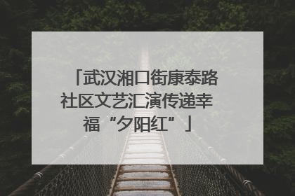 武汉湘口街康泰路社区文艺汇演传递幸福“夕阳红”