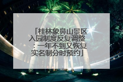 桂林象鼻山景区入园制度反复调整：一年不到又恢复实名制分时预约
