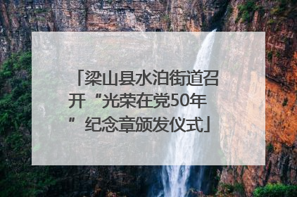 梁山县水泊街道召开“光荣在党50年”纪念章颁发仪式