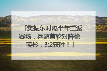 樊振东时隔半年重返赛场，乒超首轮对阵徐瑛彬，3:2获胜！