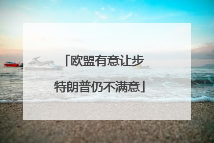 欧盟有意让步 特朗普仍不满意