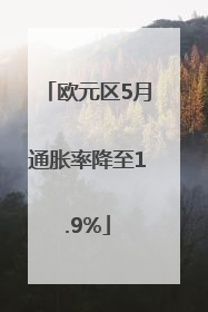 欧元区5月通胀率降至1.9%