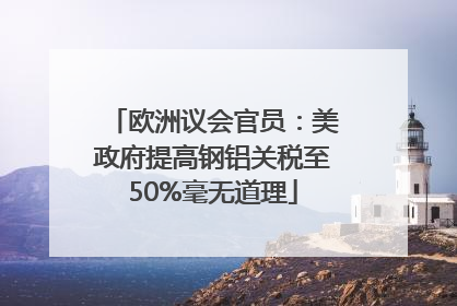 欧洲议会官员：美政府提高钢铝关税至50%毫无道理