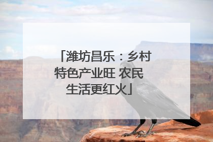 潍坊昌乐：乡村特色产业旺 农民生活更红火
