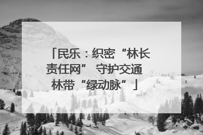 民乐：织密“林长责任网” 守护交通林带“绿动脉”