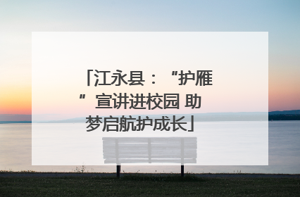 江永县：“护雁”宣讲进校园 助梦启航护成长