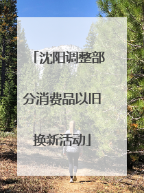 沈阳调整部分消费品以旧换新活动
