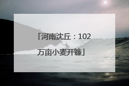 河南沈丘：102 万亩小麦开镰