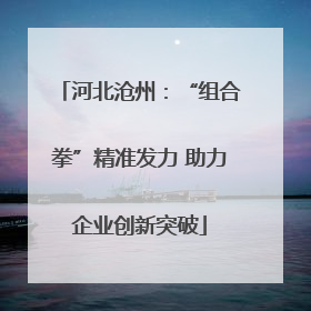 河北沧州：“组合拳”精准发力 助力企业创新突破