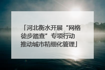 河北衡水开展“网格徒步踏查”专项行动 推动城市精细化管理