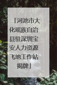 河池市大化瑶族自治县驻深圳宝安人力资源飞地工作站揭牌