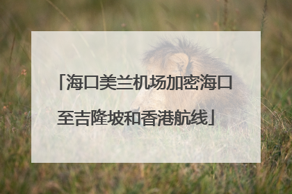 海口美兰机场加密海口至吉隆坡和香港航线