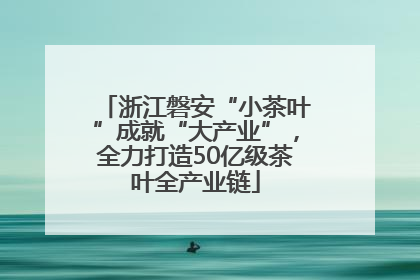 浙江磐安“小茶叶”成就“大产业”，全力打造50亿级茶叶全产业链