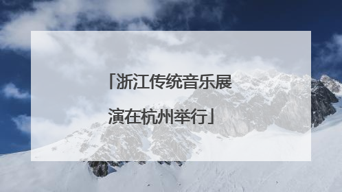 浙江传统音乐展演在杭州举行