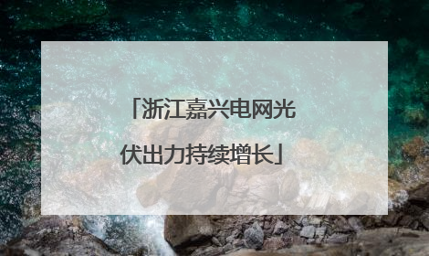 浙江嘉兴电网光伏出力持续增长
