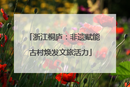 浙江桐庐：非遗赋能古村焕发文旅活力