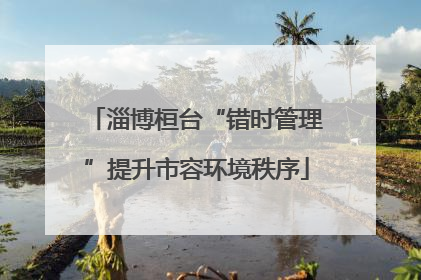 淄博桓台“错时管理”提升市容环境秩序
