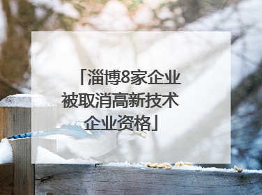 淄博8家企业被取消高新技术企业资格