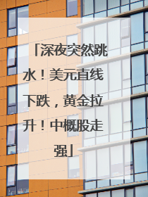 深夜突然跳水！美元直线下跌，黄金拉升！中概股走强