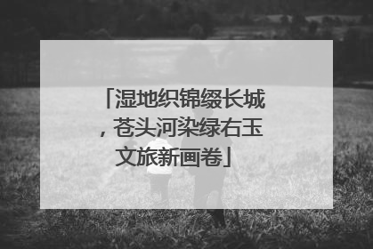 湿地织锦缀长城，苍头河染绿右玉文旅新画卷