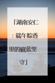湖南安仁：端午粽香里的藏蓝坚守
