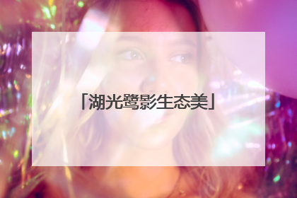 湖光鹭影生态美
