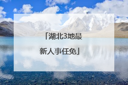 湖北3地最新人事任免