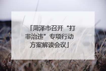 菏泽市召开“打非治违”专项行动方案解读会议