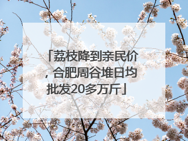 荔枝降到亲民价，合肥周谷堆日均批发20多万斤
