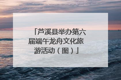 芦溪县举办第六届端午龙舟文化旅游活动（图）