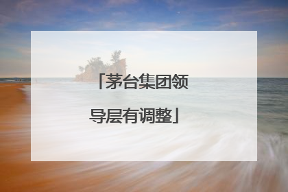 茅台集团领导层有调整
