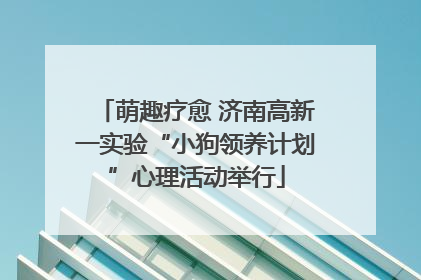 萌趣疗愈 济南高新一实验“小狗领养计划”心理活动举行
