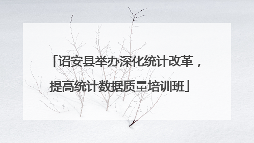 诏安县举办深化统计改革，提高统计数据质量培训班
