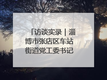 访谈实录｜淄博市张店区车站街道党工委书记王晓东专访