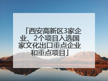 西安高新区3家企业、2个项目入选国家文化出口重点企业和重点项目