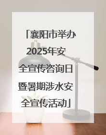 襄阳市举办2025年安全宣传咨询日暨暑期涉水安全宣传活动
