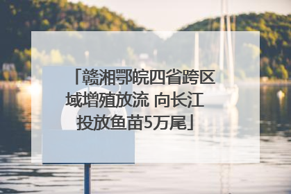 赣湘鄂皖四省跨区域增殖放流 向长江投放鱼苗5万尾
