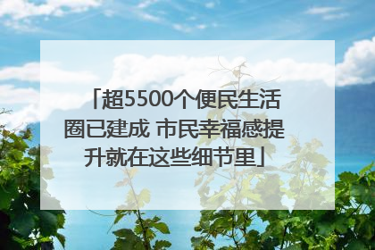 超5500个便民生活圈已建成 市民幸福感提升就在这些细节里