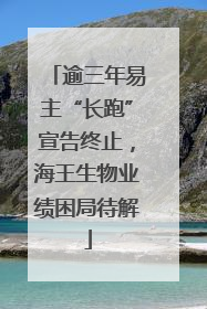 逾三年易主“长跑”宣告终止，海王生物业绩困局待解