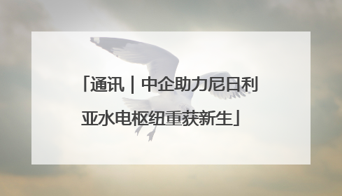 通讯｜中企助力尼日利亚水电枢纽重获新生