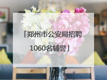 郑州市公安局招聘1060名辅警