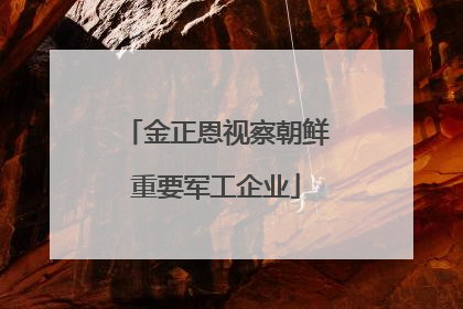 金正恩视察朝鲜重要军工企业