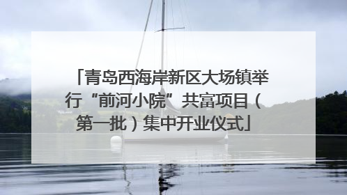 青岛西海岸新区大场镇举行“前河小院”共富项目（第一批）集中开业仪式