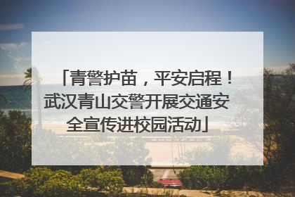 青警护苗，平安启程！武汉青山交警开展交通安全宣传进校园活动