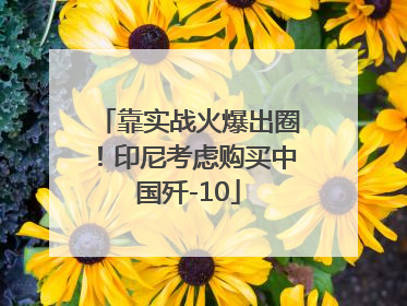 靠实战火爆出圈！印尼考虑购买中国歼-10